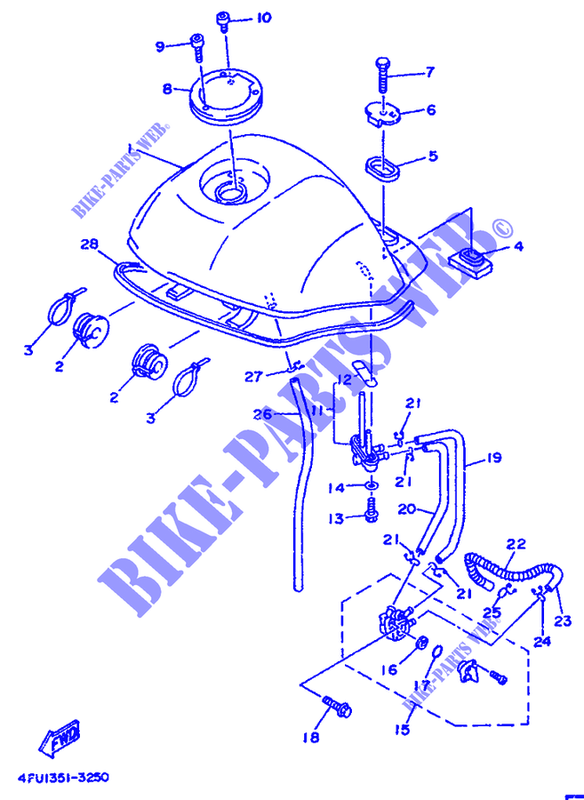 RESERVOIR-A-ESSENCE-Yamaha-MOTO-125-1995-TDR-TDR125-4FU1351-3250