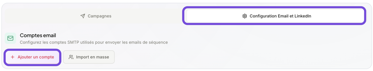 Connecter email