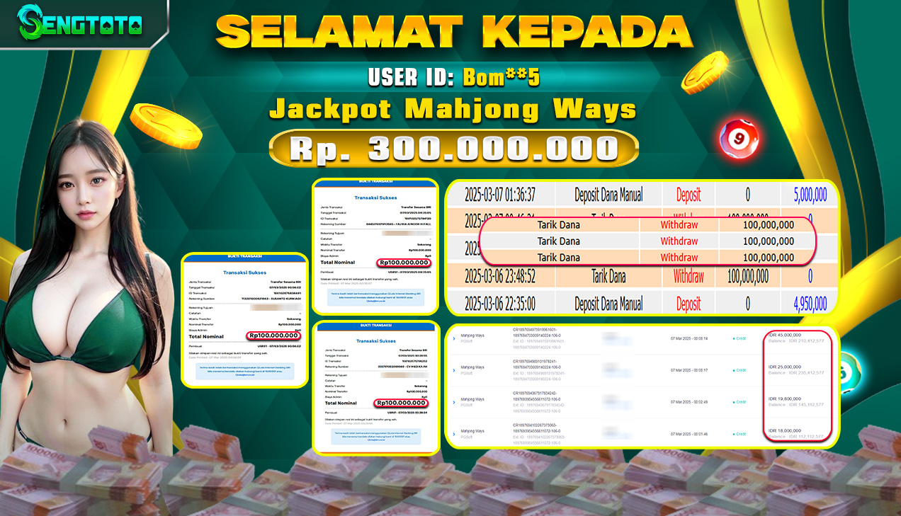 BUKTI PEMBAYARAN SLOT MAHJONG WAYS