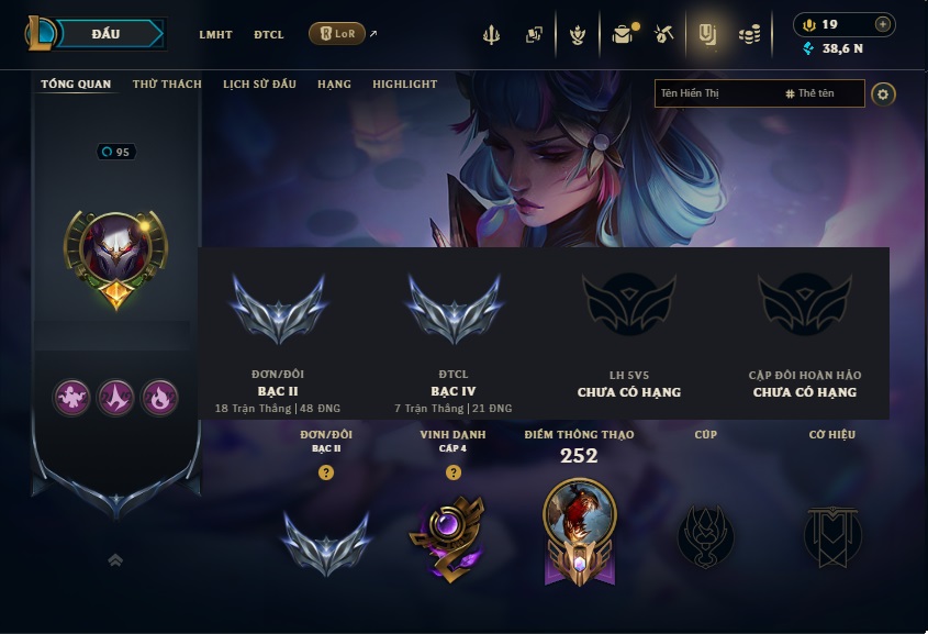 Acc LMHT # - Không Khung