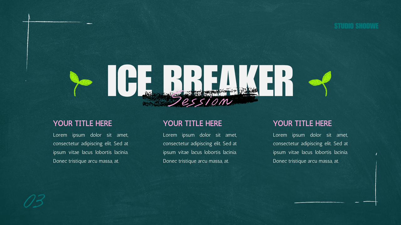 Green Pink Chalkboard Brainstorm Presentation