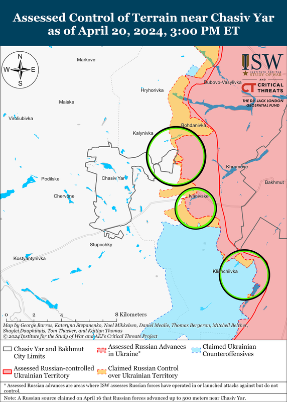Chasiv Yar Battle Map Draft April 20,2024