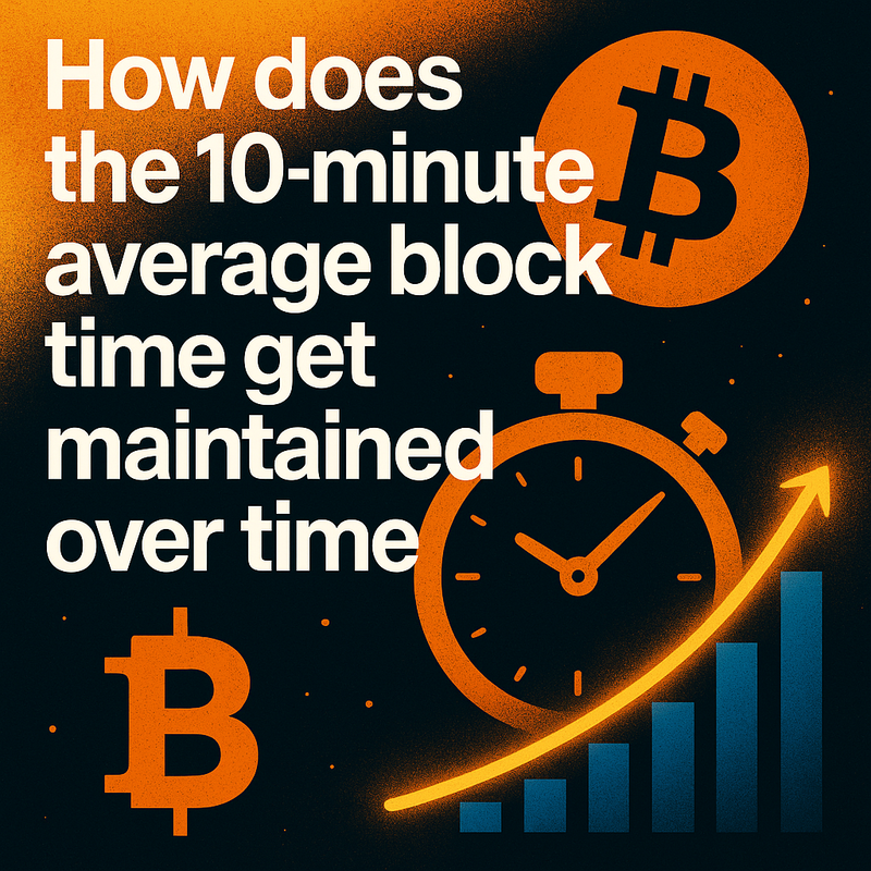 How does the 10-minute average block time get maintained over time