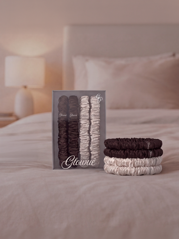 Scrunchies de seda Glowuê