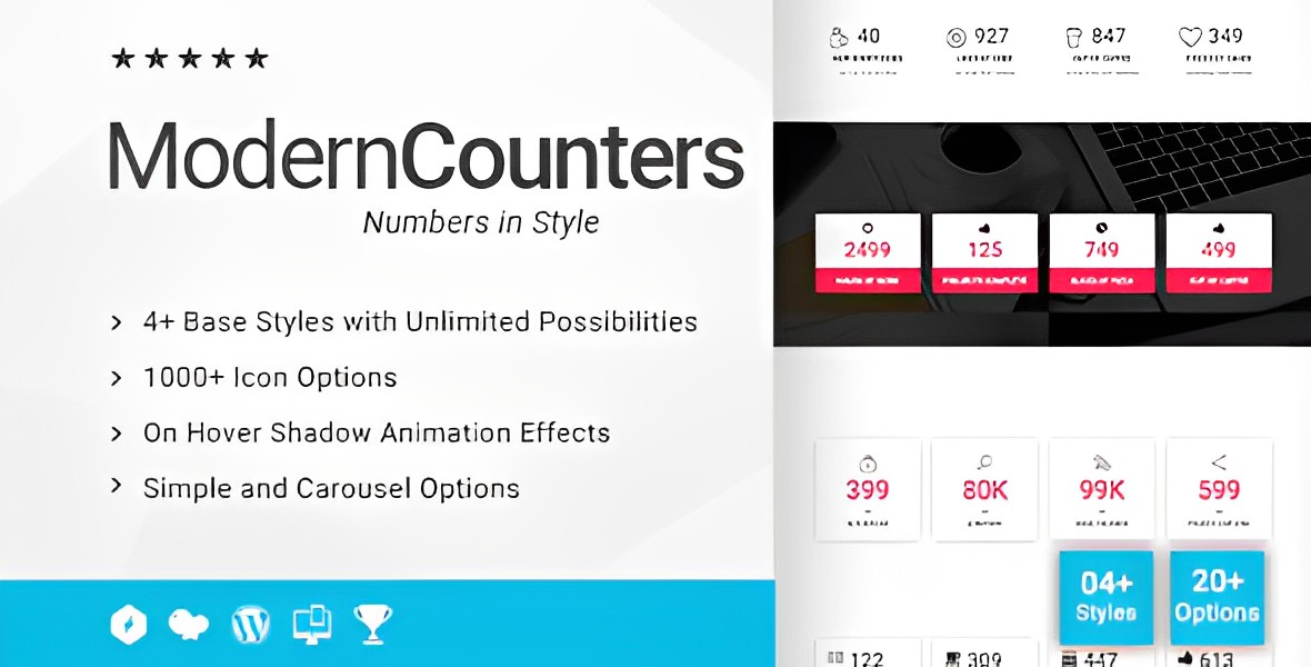 Modern Counters Addon For WPBakery Page Builder WordPress