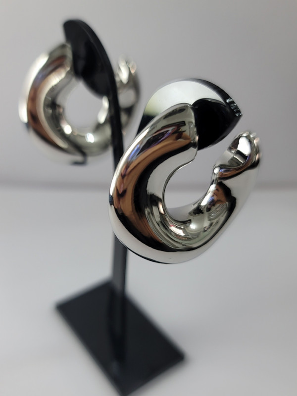 Arete plateado 16