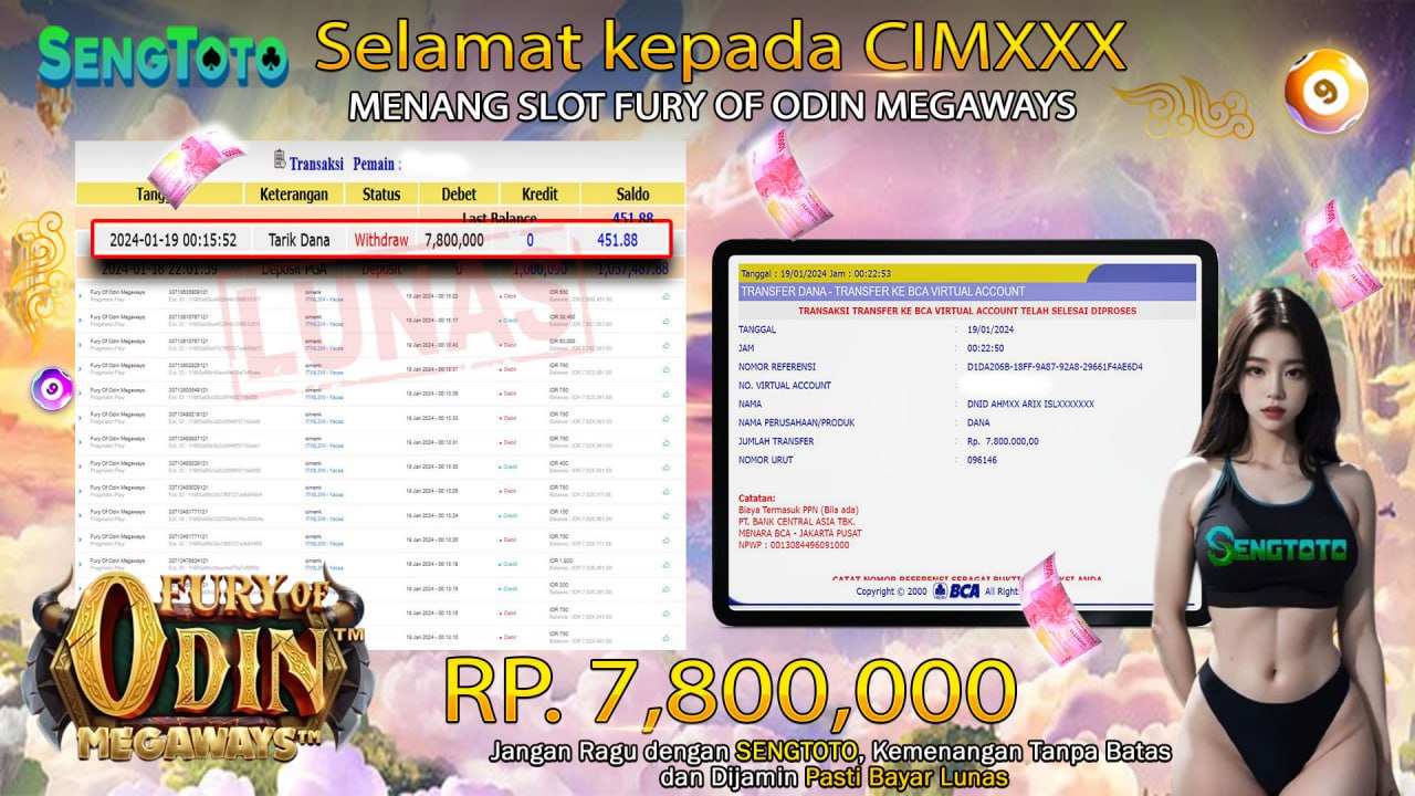 BUKTI PEMBAYARAN SLOT FURY OF ODIN MEGAWAYS