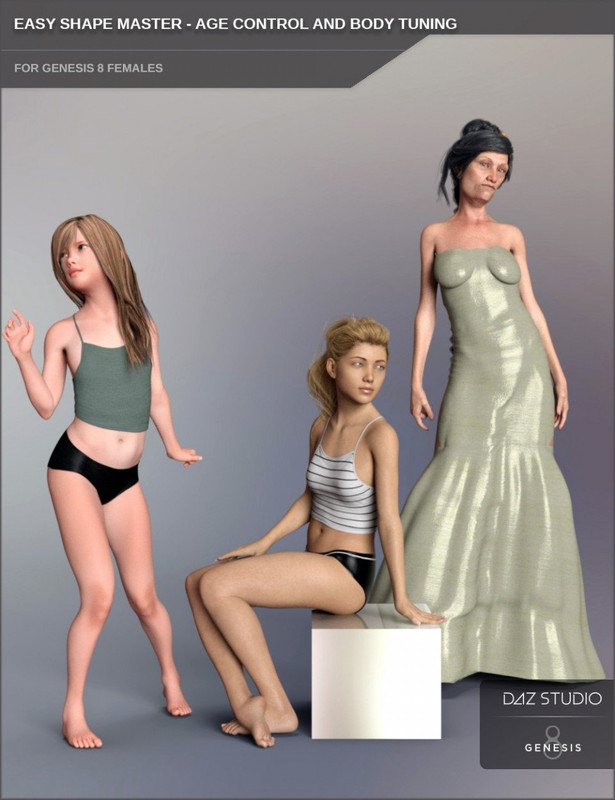 Easy Shape Master - Age Control and Body Tuning for Genesis 8 Female