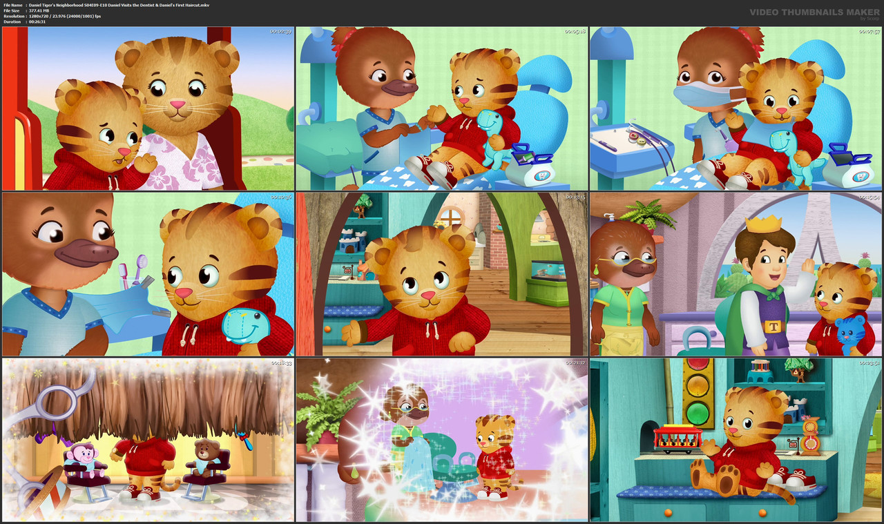 Daniel Tiger's Neighborhood S04E09-E10 Daniel Visits the Dentist & Daniel's First Haircut.mkv