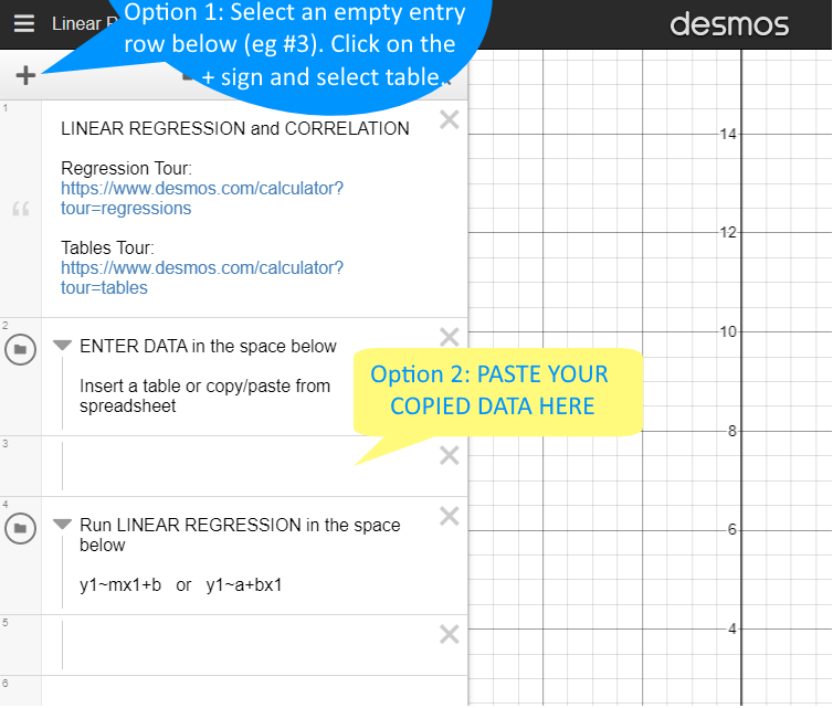 Regressions on Demos Calculator