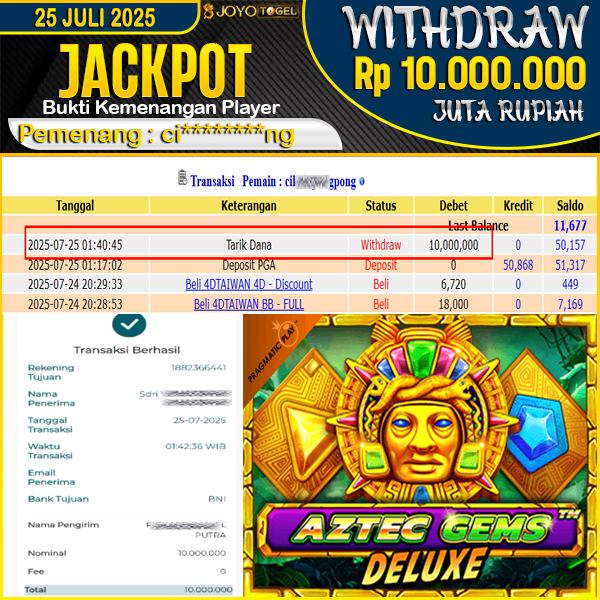 jackpot-slot-pragmatic-play-aztec-gems-deluxe-wd-rp-10000000--dibayar-lunas-di-joyotogel