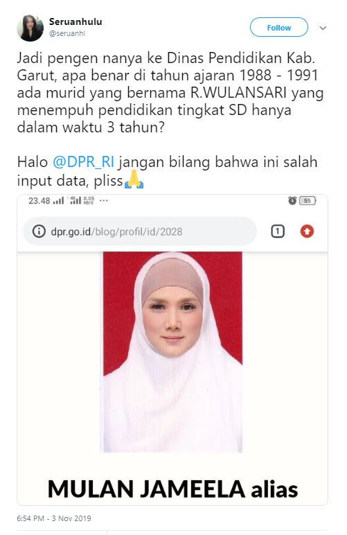 Pendidikan Mulan Jameela