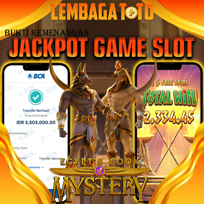 BUKTI JACKPOT 27 SEPTEMBER LEMBAGATOTO EGYPT S BOOK MYSTERY   Rp.3.503.000,- LUNAS