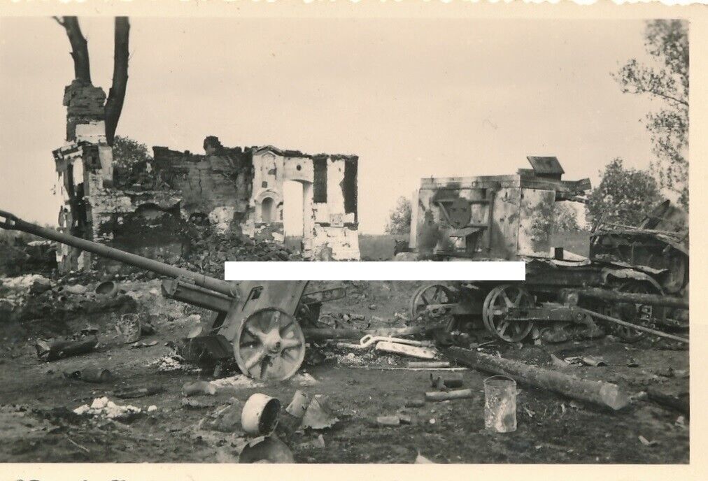 Russland Panzer Jäger Einheit französische Beute Halbkette abgeschossen & PAK
