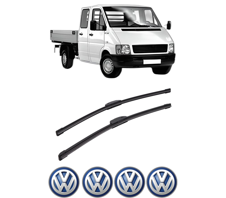 Set stergatoare auto Volkswagen LT 28-46 II Platform/Chassis (2DC, 2DF, 2DG, 2DL, 2DM) din 1996-2006, pentru parbriz auto, 2 bucati, Bosch Aerotwin Retrofit, din cauciuc siliconat rezistent, 4 Stickere Auto Volkswagen