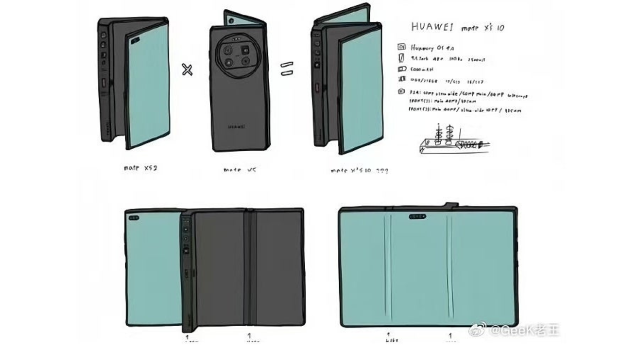 El Smartphone de 3 Pliegues de Huawei costaría 4.000 dólares visto en ciberninjas