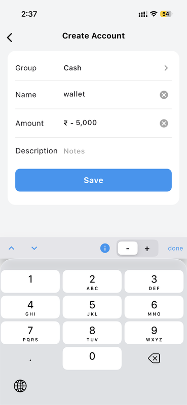 Account with Negative Balance
