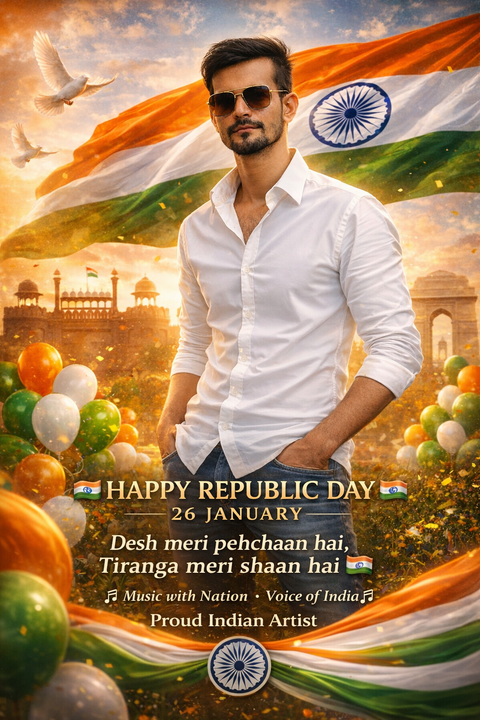 Republic Day Special Poster by Indian Artist Sharik Khan Jr