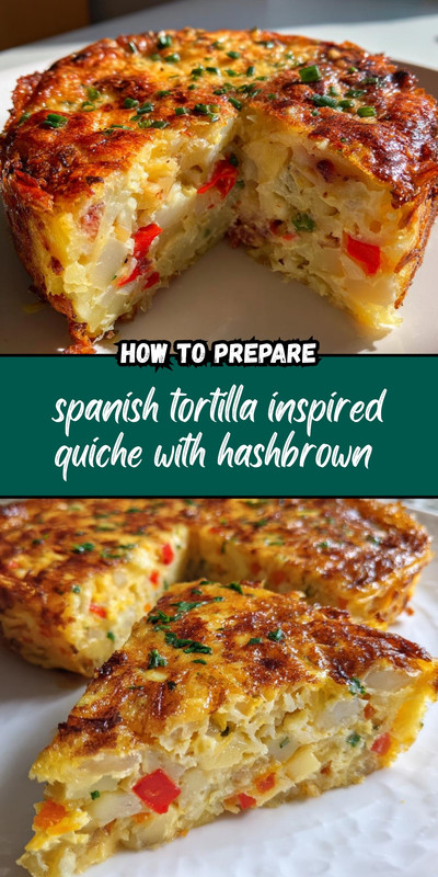 27 Spanish Tortilla Inspired Quiche with Hashbrown Crust A Brunch Delight