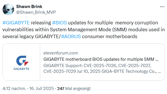 GIGABYTE BIOS-Update