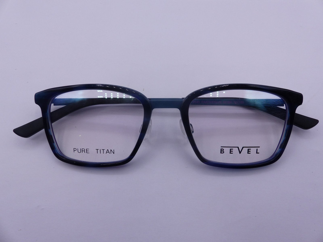 BEVEL 2543 PARTHENON BLUISH PURPLE/BLUE HORN UNISEX EYEGLASSES FRAMES 50-20-140