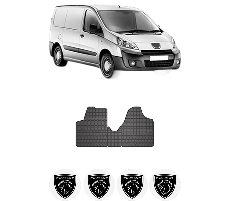 Set covorase presuri PEUGEOT EXPERT Van (VF3A_, VF3U_, VF3X_) din 2007-2016, auto, din cauciuc thermoplastic, 4 Stickere auto cu PEUGEOT