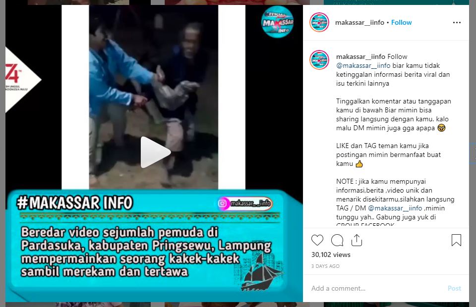 Viral video kakek dibully