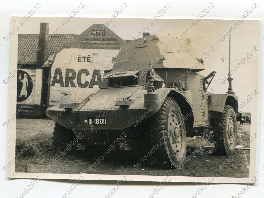Foto, Wehrmacht, zerstörter Panhard 178, MI 1801