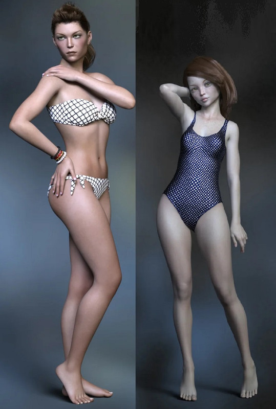 *REPOST Katerina and Little Katerina for Genesis 3 and 8 Female