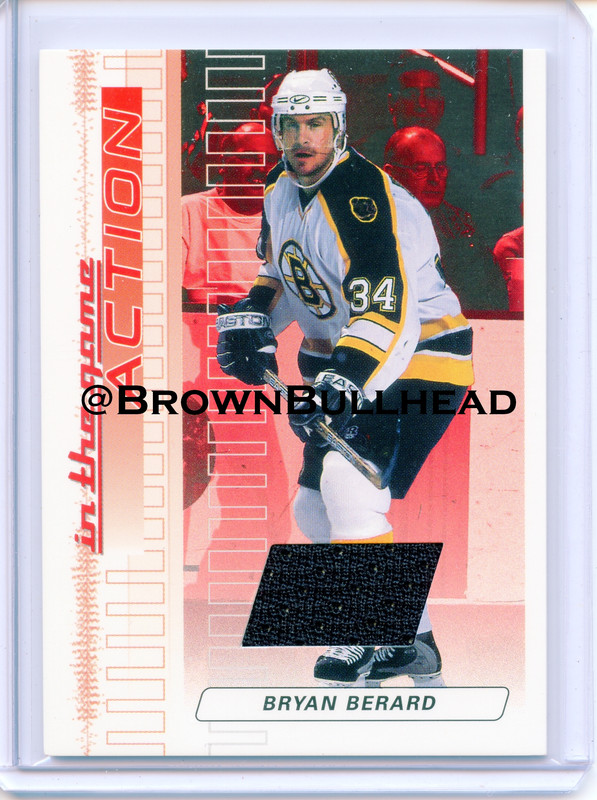 2003-04 ITG Action Jerseys #M-005 [Bryan Berard] [Boston Bruins] [Ruby] [~500] [swatch=black] a
