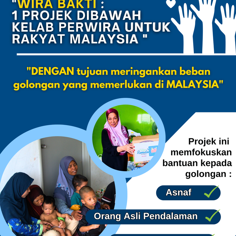 wira bakti satu projek bantuan untuk membantu meringakan beban golongan yang memerlukan di Malaysia