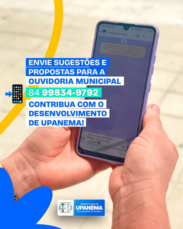 Envie sugestões para a Ouvidoria