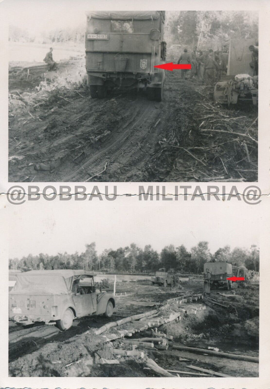 Russland 1942 Beobachtungsabtlg.31 Vormarsch LKW Wappen Emblem Kübelwagen