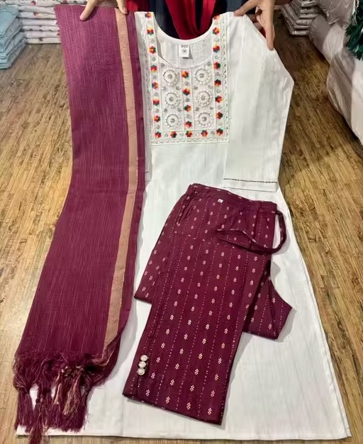 White Kurti set Color 2 (KS141)