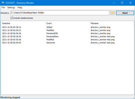VovSoft Directory Monitor 1.1