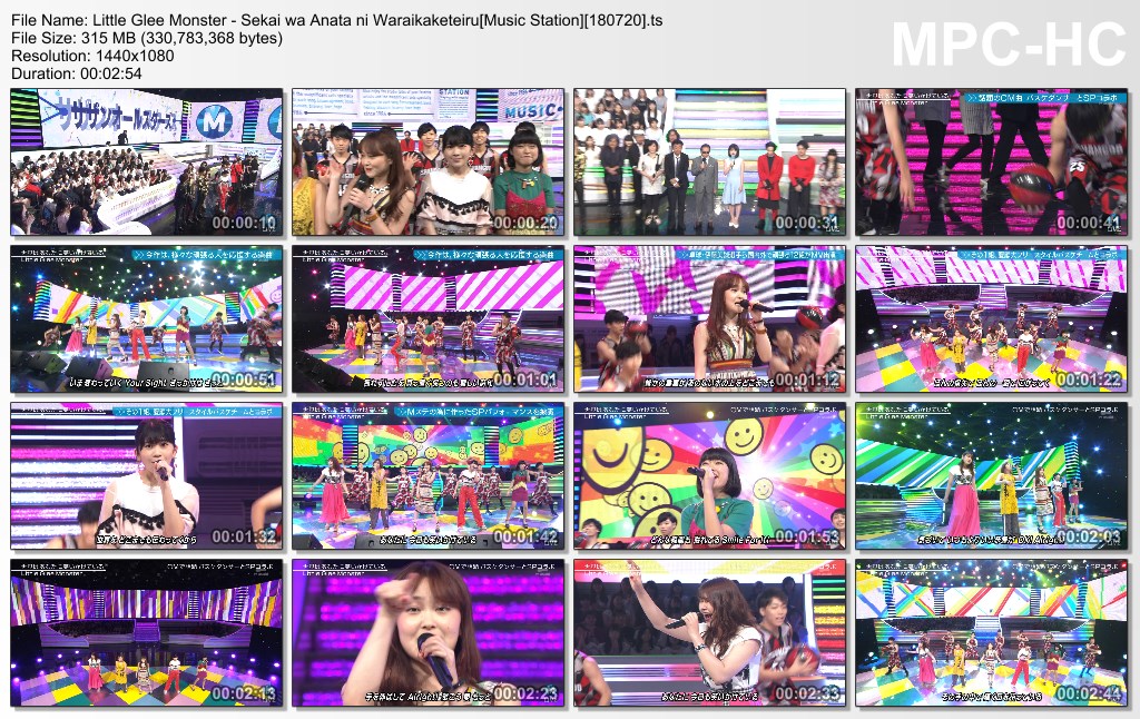 Little Glee Monster - Sekai wa Anata ni Waraikaketeiru[Music Sta