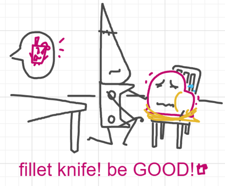 A panel from A Murder On The, episode six of the Board Boards object show by Furretwalk/WalkingFurret.