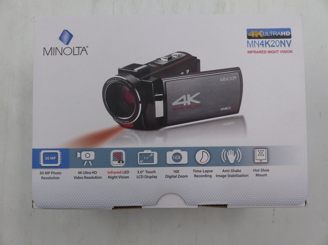 MINOLTA MN4K20NV 4K HD CAMCORDER INFRARED NIGHT VISION