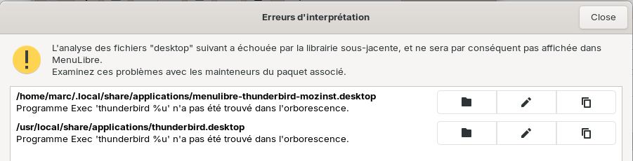 THUNDERBIRD 2026 02 02 Erreur Lanceur 01
