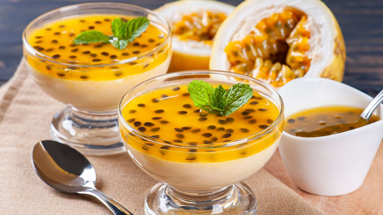 Mousse de maracujá sem lactose