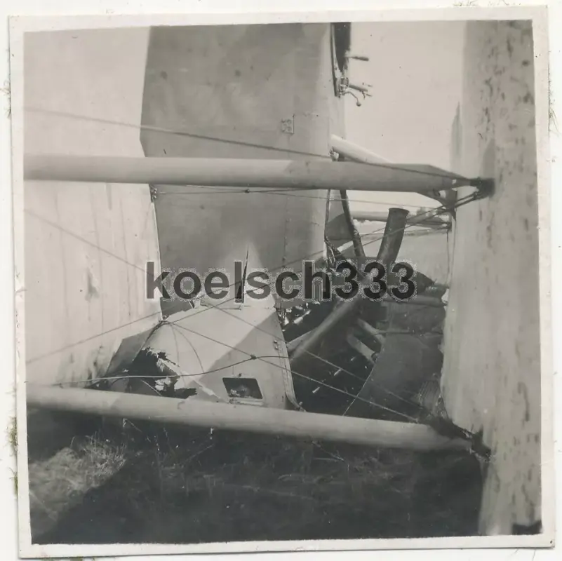 3 Fotos Doppeldecker Flugzeug Wrack Pilot Uffz. Matscholl Frankfurt Oder 1918 (2)