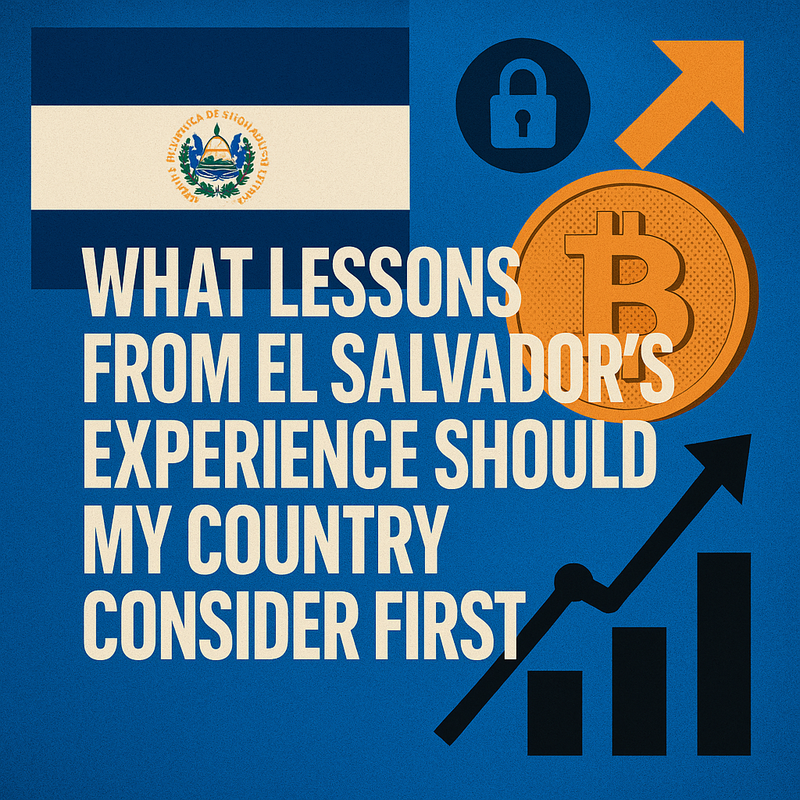 What lessons from El Salvador's experience should my country consider first