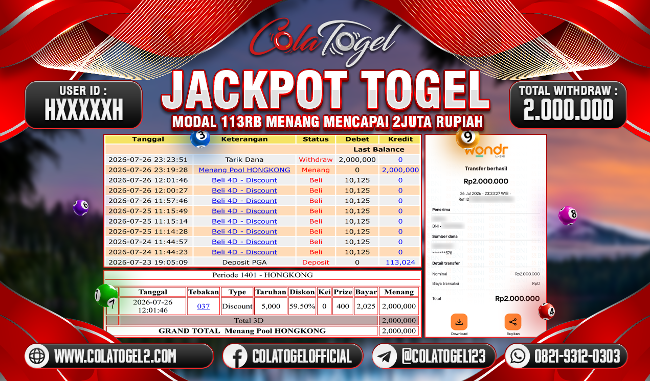 JACKPOT HONGKONG LOTTO!!