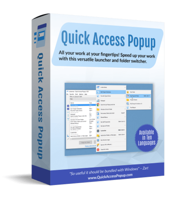 Quick Access Popup 11.5.3 Multilingual