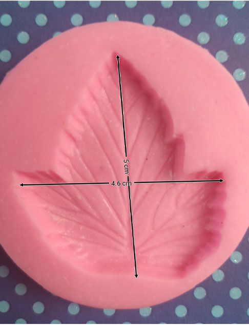 Molde en silicona hoja de parra para floristería en pasta moldeble
