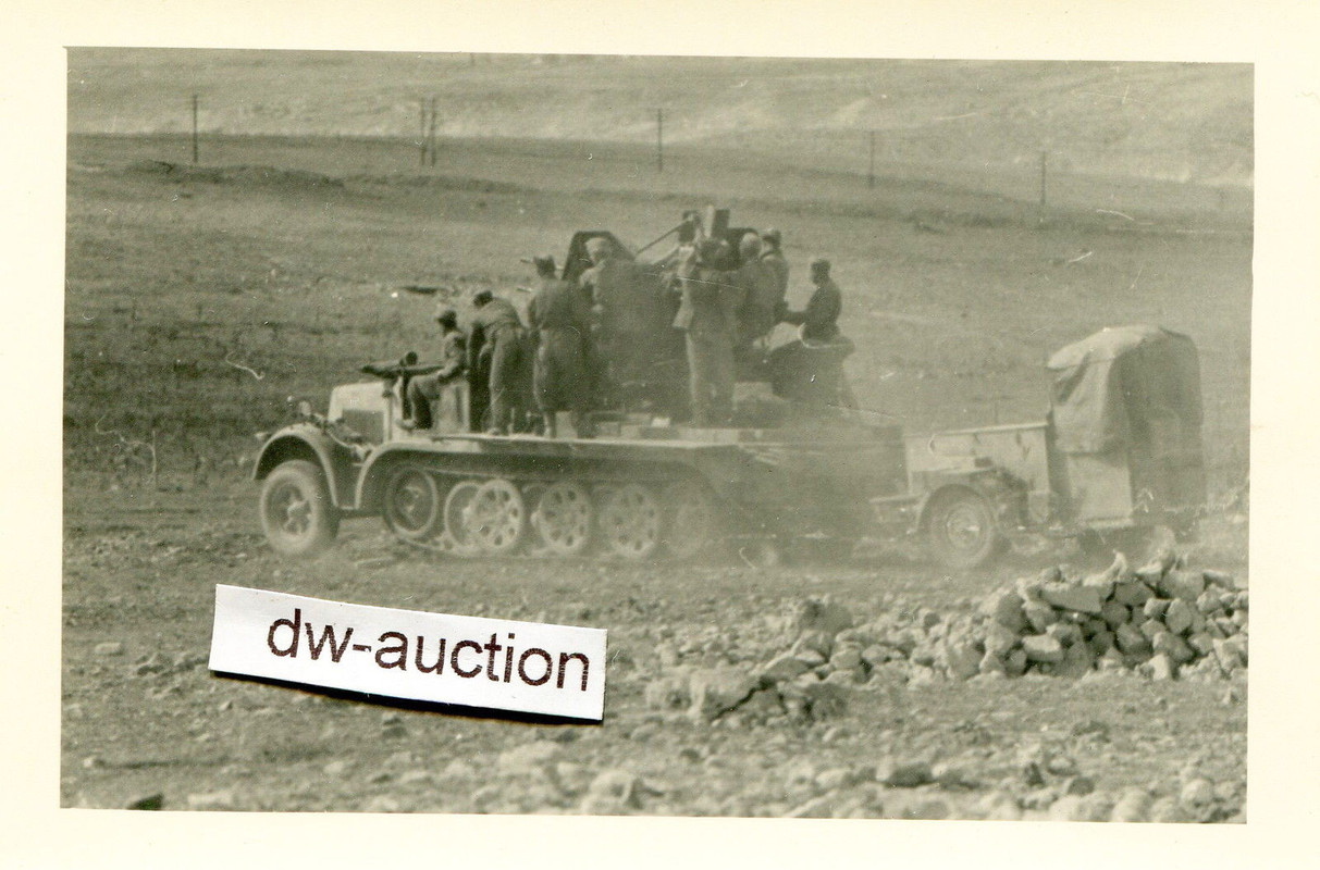 SdKfz Halbkette mit Flakaufbau und Anhänger