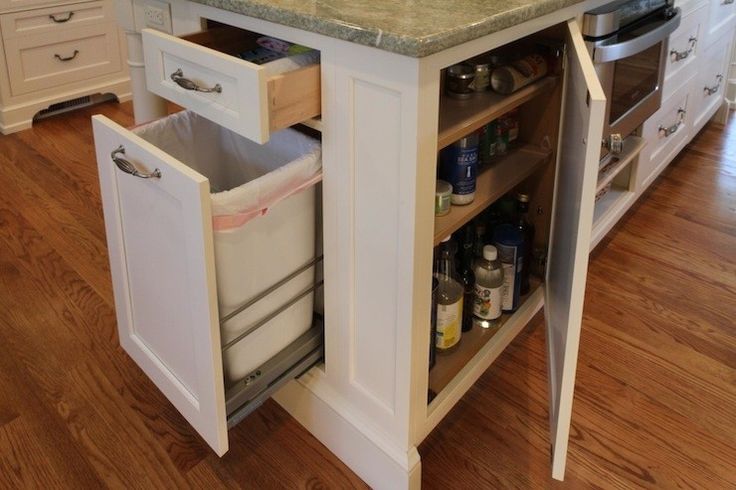 Why Choose a Kitchen Island with a Built-In Trash Bin