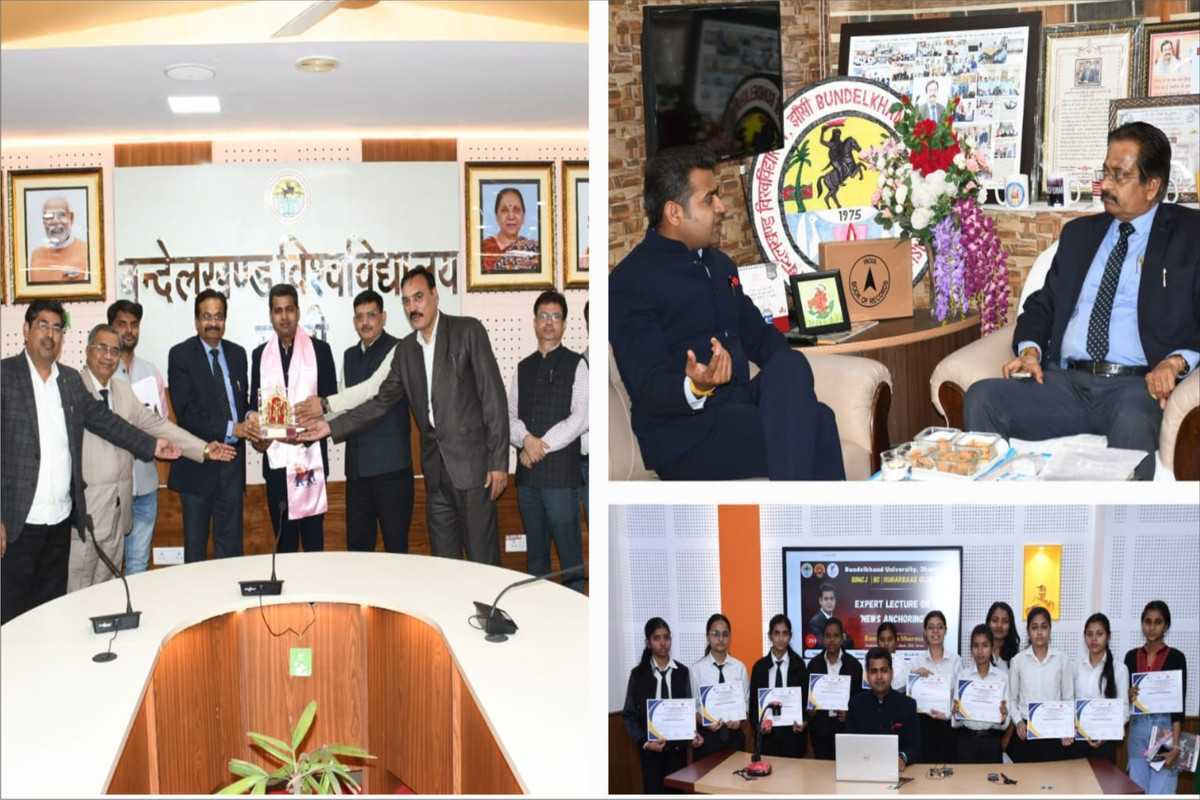 न्यूज़ एंकर राम मोहन शर्मा ने पत्रकारिता संस्थान के छात्रों को दिया प्रशिक्षण  पत्रकारिता संस्थान, आईआईसी एवं हुनरबाज क्लब ने किया संयुक्त आयोजन