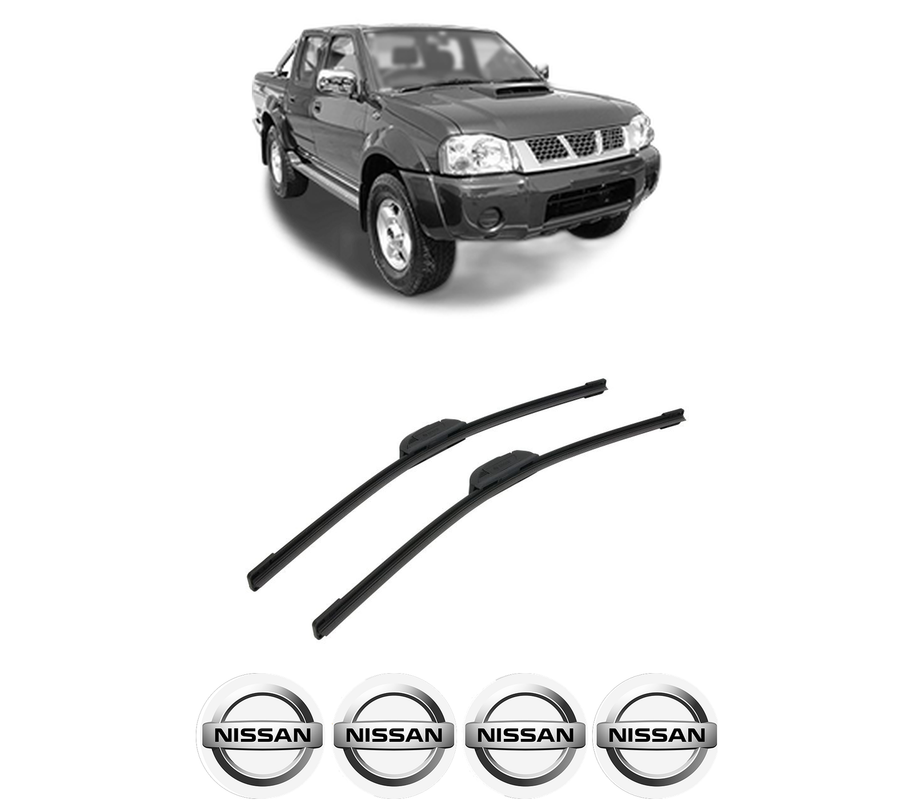 Set stergatoare auto NISSAN NAVARA (D22) din 1998-2008, pentru parbriz auto, 2 bucati, Bosch Aerotwin Retrofit, din cauciuc siliconat rezistent, 4 Stickere Auto NISSAN