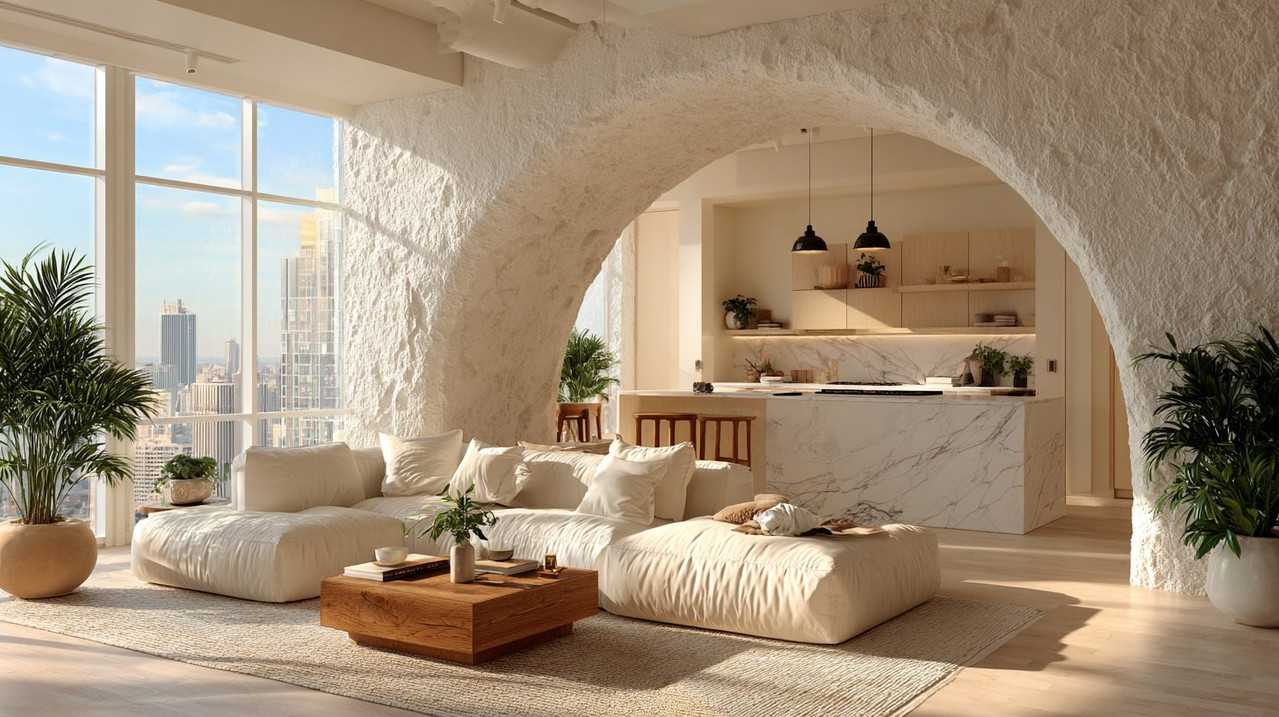 Идеи зонирования пространства с помощью проема в стене